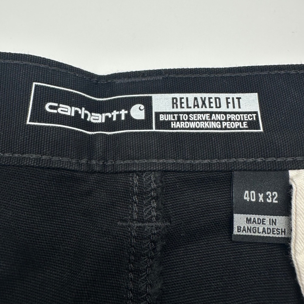 Lot 2 Carhartt Rugged Flex Relaxed Canvas Cargo Pants Black 40x32 103574-BLK NWT - Picture 8 of 14